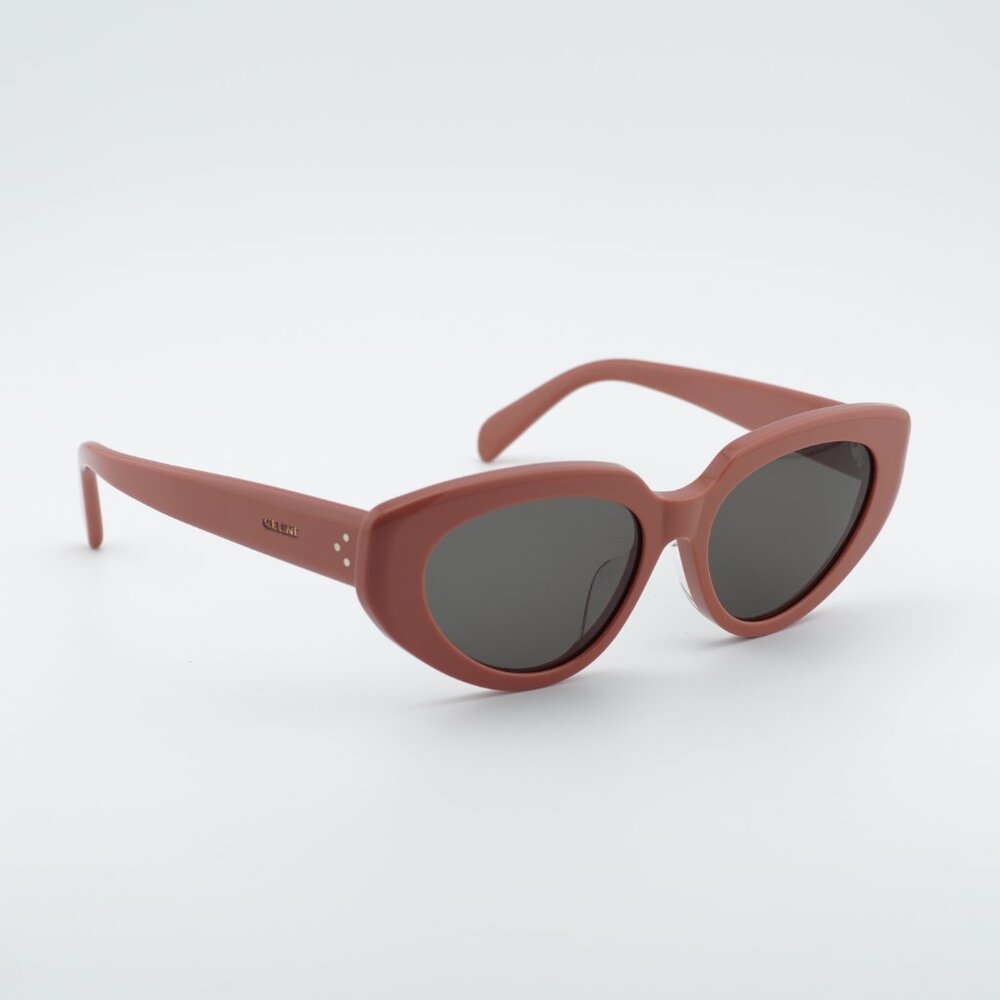 Celine CL40286F 72A Sunglasses Pink Cat Eye Frame, Smoke Lenses - Picture 7 of 10